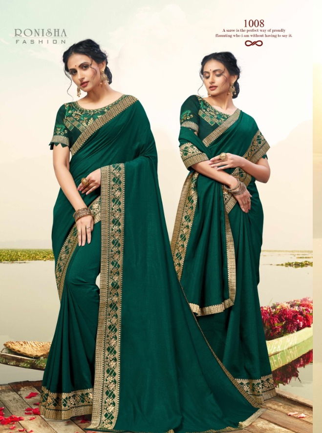 Ronisha Misba  Latest Fancy Designer Festive Wear Saree Collection